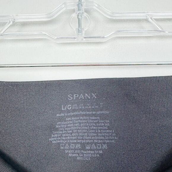 SPANX | Look at Me Now High Rise Solid Black Full Length Leggings Women’s Size L - Picture 7 of 10